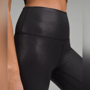 Lululemon High Rise Leggings (Size 0) 25" Shine RFXB Black - NWTs